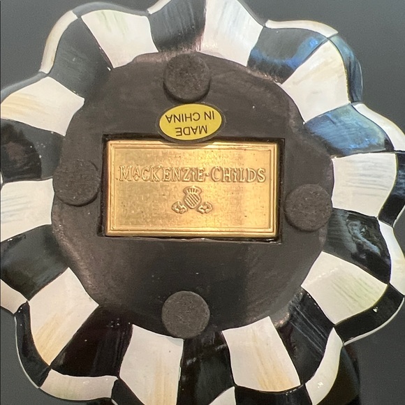 MacKenzie-Childs Cotton Candy Mini Check & Stripe Pumpkin - Picture 3 of 7